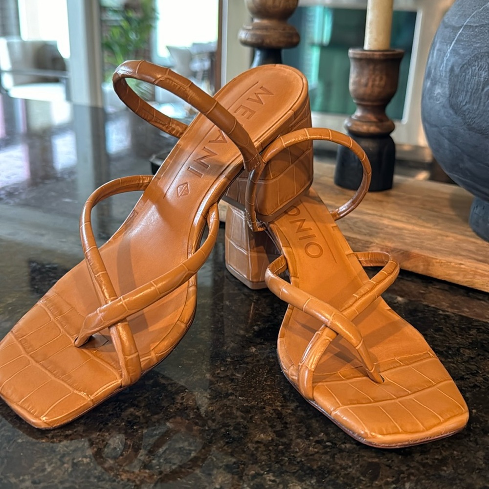 Antonio Melani Tan Block Heels